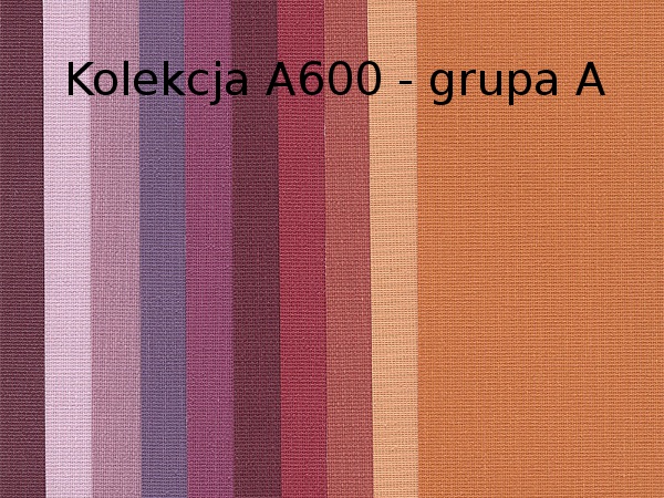 Rolety materiałowe - kolekcja tkanin A 600 1